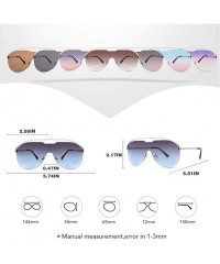 Rimless New Sunglasses Metal Rimless Sun Glasses Brand Designer Pilot Sunglasses Women Men Shades Top Fashion Eyewear - C5199...