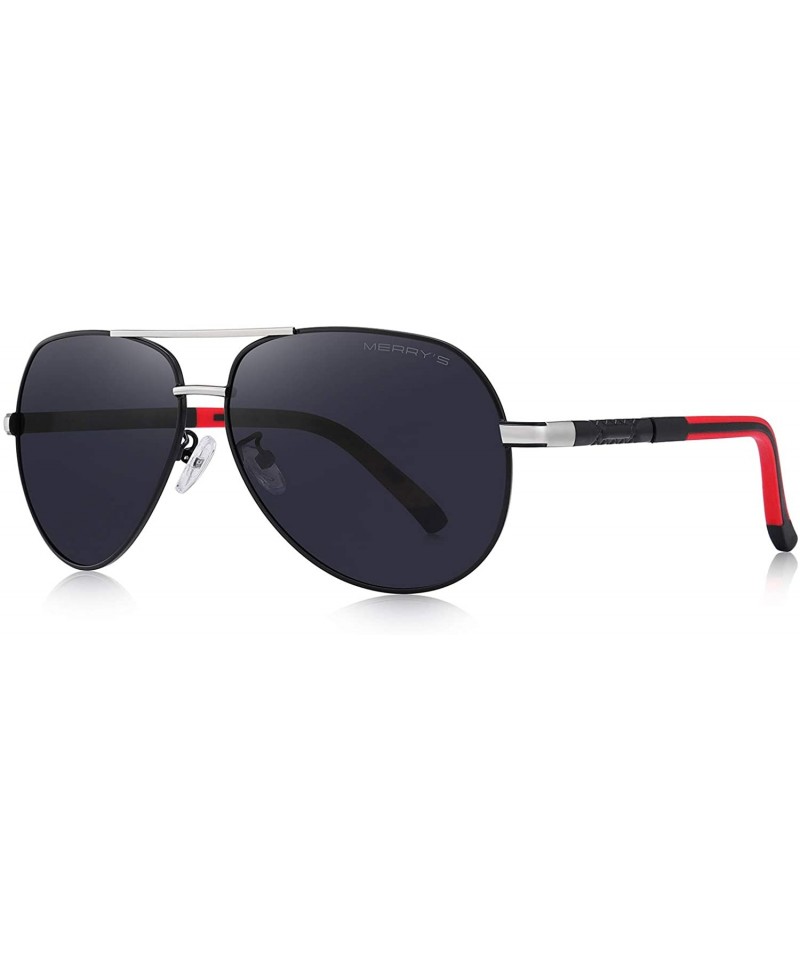 Oversized Men Vintage Aluminum Polarized Sunglasses for Men Womens Polarized Mirror with Case - Black - C618XRAXU4W $26.02