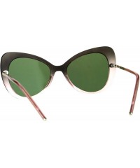 Butterfly Womens Mod Gothic Unique Retro Panel Plastic Butterfly Designer Sunglasses - Grey Pink Green - CX183LWDAT9 $11.49