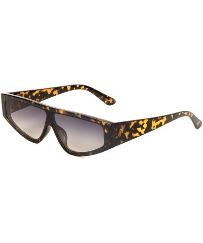 Shield Wide Flat Top Shield Sunglasses - Demi - CL1974L6300 $26.76