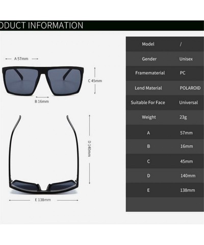 Oversized Square Sunglasses Men Mirror Photo Chromic Oversized Sunglasses Male Sun Glasses - C5 - CF194OUQ7WZ $16.88