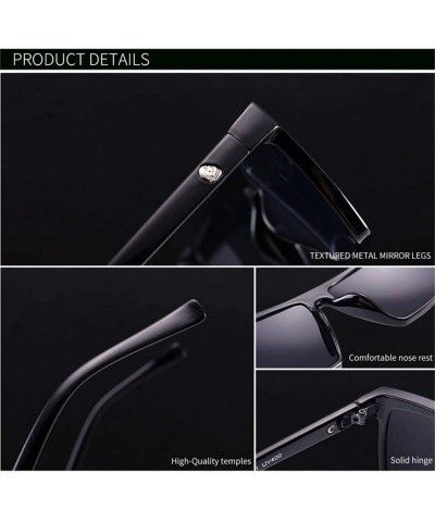 Oversized Square Sunglasses Men Mirror Photo Chromic Oversized Sunglasses Male Sun Glasses - C5 - CF194OUQ7WZ $16.88