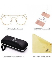 Round Fashion Glasses - Round Retro Eyewear UV400 Protection Steampunk Sunglasses - Gold Frame Red Lens - CH190EGD8UA $9.44