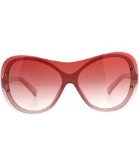 Butterfly Womens Oversize Shield Butterfly Exposed Lens Rimless Sunglasses - All Pink - CU18CAXTLME $17.75