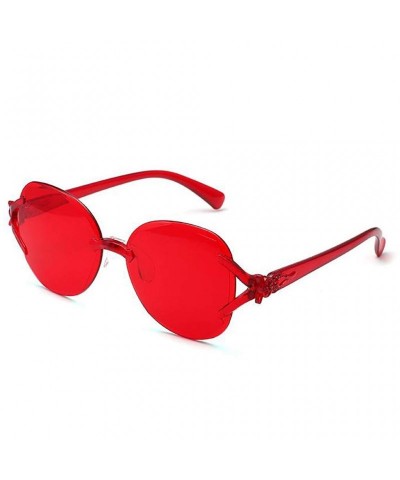 Wrap Sunglasses Frameless Multilateral Colorful Accessories - A - CA190HK66ZX $10.49