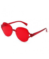 Wrap Sunglasses Frameless Multilateral Colorful Accessories - A - CA190HK66ZX $10.49