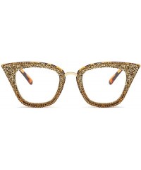 Sport Women's Cat Eye Rhinestone Sunglasses PC Frame Fashion UV400 Protection Glasses - Leopard Frame - CR190T2NYW3 $17.04