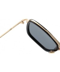 Oversized Small Square Polarized Sunglasses for Men and Women Polygon Mirrored Lens - Color 4 - CI18TSAQOO6 $30.10
