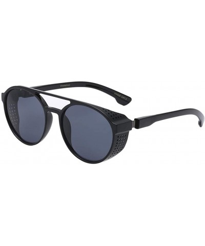 Rectangular Unisex Sunglasses Vintage Sun Glasses For Men/Women Eyewear - Black - CM18SM65W3W $15.54