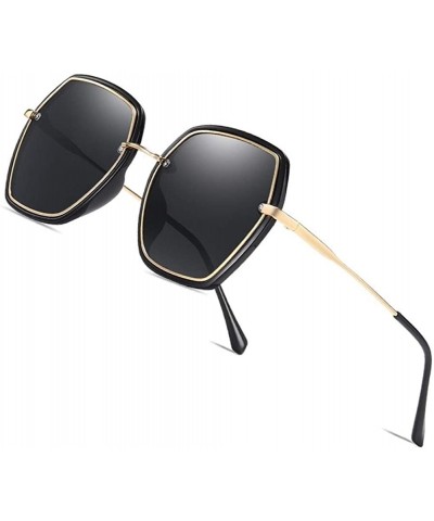 Oversized Women Oversized Polarized Square Sunglasses Fashion Ladies Sun Glasses Female Gradient Eyewear Goggles UV400 - C419...