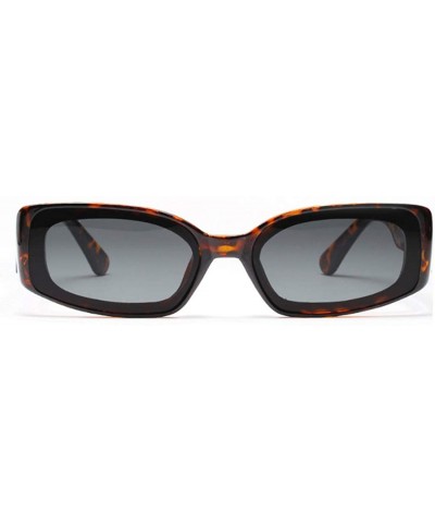 Oversized Men's and Women's Retro Square Resin lens Candy Colors Sunglasses UV400 - Brown - C518N7DMAL6 $18.61