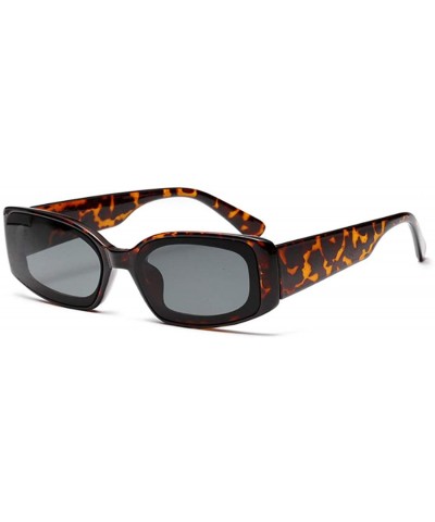 Oversized Men's and Women's Retro Square Resin lens Candy Colors Sunglasses UV400 - Brown - C518N7DMAL6 $12.16
