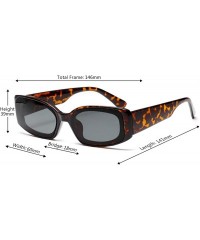 Oversized Men's and Women's Retro Square Resin lens Candy Colors Sunglasses UV400 - Brown - C518N7DMAL6 $12.16