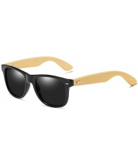 Goggle Fashion Lady Square Frame Bamboo leg Myopic sunglasses polarized Mens Goggle UV400 - CN18S6NQU0E $33.23