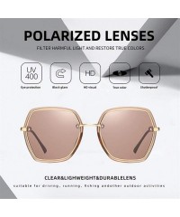 Oversized Women Oversized Polarized Square Sunglasses Fashion Ladies Sun Glasses Female Gradient Eyewear Goggles UV400 - C419...
