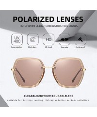Oversized Women Oversized Polarized Square Sunglasses Fashion Ladies Sun Glasses Female Gradient Eyewear Goggles UV400 - C419...