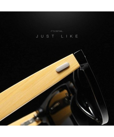 Goggle Fashion Lady Square Frame Bamboo leg Myopic sunglasses polarized Mens Goggle UV400 - CN18S6NQU0E $33.23