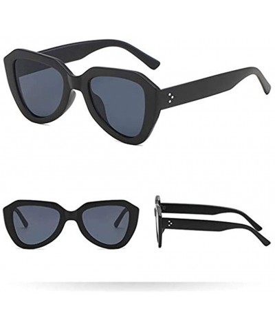 Rectangular Fashion Man Women Sunglasses Vintage Retro Style Glasses For Driving Fishing Hiking Everyday Use - Black - CH18SX...