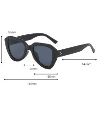 Rectangular Fashion Man Women Sunglasses Vintage Retro Style Glasses For Driving Fishing Hiking Everyday Use - Black - CH18SX...