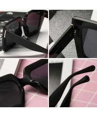 Square Men and women Sunglasses Two-tone Big box sunglasses Retro glasses - White - CU18LL9MTQ5 $10.43