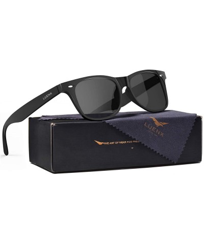 Semi-rimless Mens Sunglasses Polarized Womens UV 400 Protection - 13-all Black(glossy Frame) / Non-mirror - CQ186QTMXHU $9.78