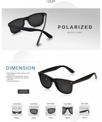 Semi-rimless Mens Sunglasses Polarized Womens UV 400 Protection - 13-all Black(glossy Frame) / Non-mirror - CQ186QTMXHU $9.78