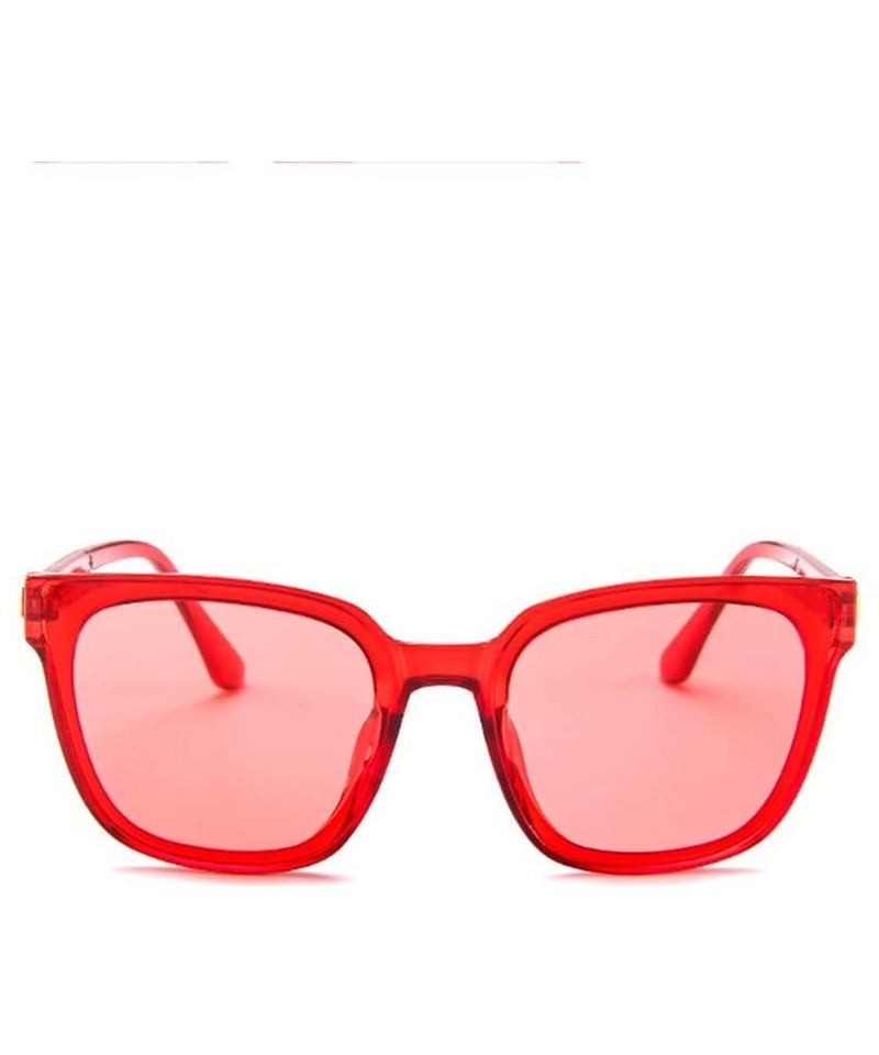 Round Polarized Sunglasses Classic Protection - Red - CB199L4DRQW $10.72