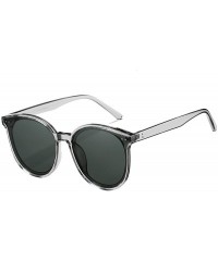 Round Oversized Polarized Sunglasses for Women Men Classic Round Eyeglasses UV400 Protection - Gray - C019999MD0D $17.68