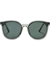 Round Oversized Polarized Sunglasses for Women Men Classic Round Eyeglasses UV400 Protection - Gray - C019999MD0D $17.68