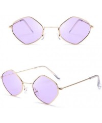 Goggle Sun Glasses Men Women Vintage Small Frame Sunglasses Colored Lens Outdoor Eyewear Glasses-Pink - CD199I8HZ67 $18.77