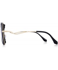 Butterfly Women's Fashion Cat Eye Polarized Sunglasses Ladies Luxury Brand Sun glasses UV400 - Black - C018RYKUXEM $24.56