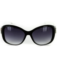 Oversized Capri" Fashion Oversized Sunglasses with Butterfly Shape for Stylish Women - Black & Tortoise W/ Smoke - CG11XWFNH4...