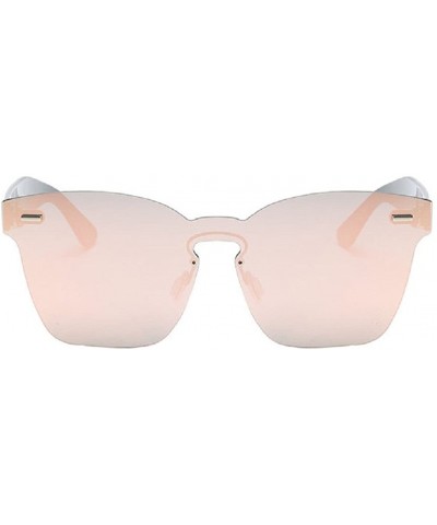 Rimless Unisex Sunglasses Fashion Style Design UV400 - Light Pink - C9182ZALK3E $11.78