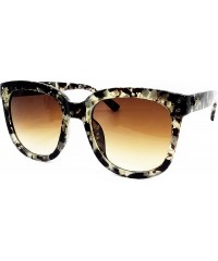 Butterfly 7222 Premium Oversize XXL Women Men Mirror Brand Style Fashion Sunglasses - Amber Grey - CN18EQ5RLOO $11.91