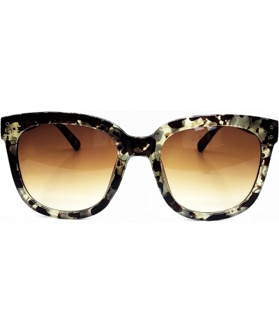 Butterfly 7222 Premium Oversize XXL Women Men Mirror Brand Style Fashion Sunglasses - Amber Grey - CN18EQ5RLOO $11.91