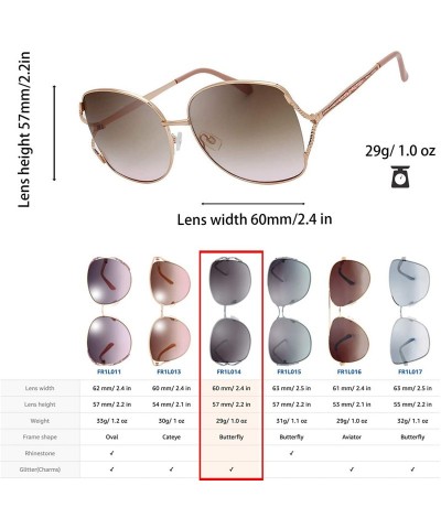 Aviator Classic Crystal Elegant Women Beauty Design Sunglasses Gift Box - L142-gold - C418M0SYKM4 $24.73