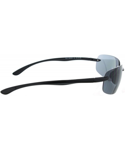 Round Island Bifocal Sunglasses Rimless Readers - Non-polarized Black Frame/Smoke Lens - CV11JEHUFCZ $24.96