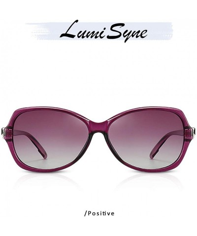 Oval Polarized Sunglasses Women Fashion Gradient Lenses Exquisite Diamond Decorated Frame UV400 Outdoor Travel Gift - CE199GN...