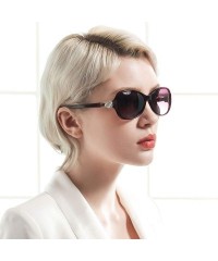 Oval Polarized Sunglasses Women Fashion Gradient Lenses Exquisite Diamond Decorated Frame UV400 Outdoor Travel Gift - CE199GN...