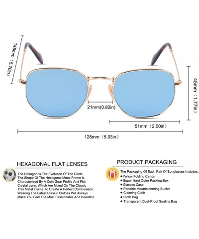 Oval Classic Crystal Glass Lens Retro Square/Aviator/Round Metal Frame Sunglasses for Men Women-100% UV400 Protection - CW193...