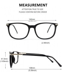 Oversized Fashion Metal Temple Horn Rimmed Clear Lens Glasses - Shiny Black - C012799G3IJ $10.55