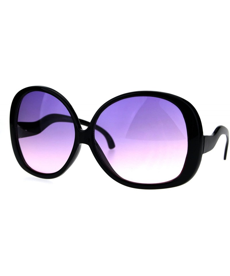 Butterfly Womens Drop Temple Butterfly Oceanic Gradient Plastic Sunglasses - Black Purple Pink - C7186GIKQ0I $12.67