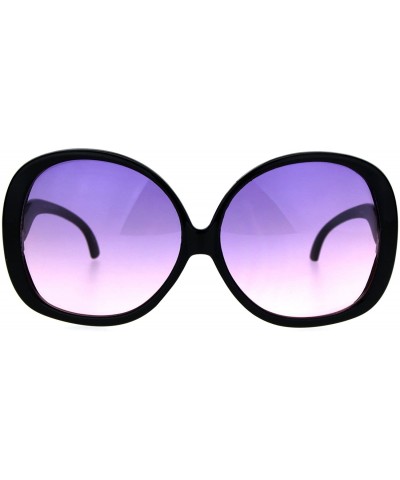 Butterfly Womens Drop Temple Butterfly Oceanic Gradient Plastic Sunglasses - Black Purple Pink - C7186GIKQ0I $12.67