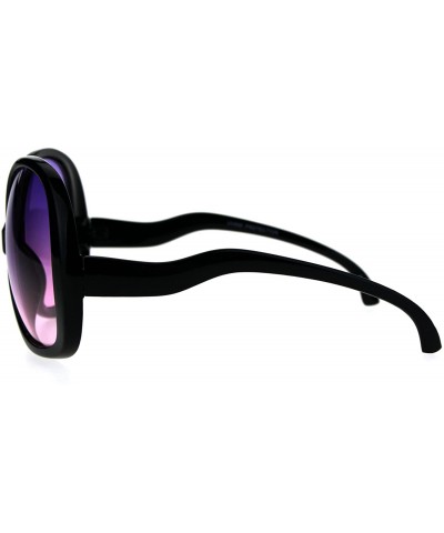 Butterfly Womens Drop Temple Butterfly Oceanic Gradient Plastic Sunglasses - Black Purple Pink - C7186GIKQ0I $12.67