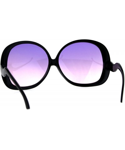 Butterfly Womens Drop Temple Butterfly Oceanic Gradient Plastic Sunglasses - Black Purple Pink - C7186GIKQ0I $12.67