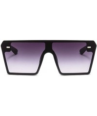 Oversized Oversized Square Sunglasses for Women Rivet Frame Eyewear - C8 Black Blue Yellow - C11987AWSXS $12.04