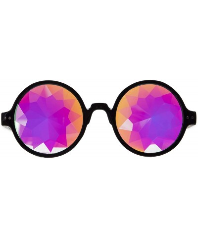 Goggle Kaleidoscope Glasses for Raves Rainbow Prism Diffraction Crystal Lenses - Black(lightweight Series) - CT18KMTE69E $8.50