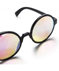 Goggle Kaleidoscope Glasses for Raves Rainbow Prism Diffraction Crystal Lenses - Black(lightweight Series) - CT18KMTE69E $8.50