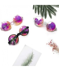 Goggle Kaleidoscope Glasses for Raves Rainbow Prism Diffraction Crystal Lenses - Black(lightweight Series) - CT18KMTE69E $8.50