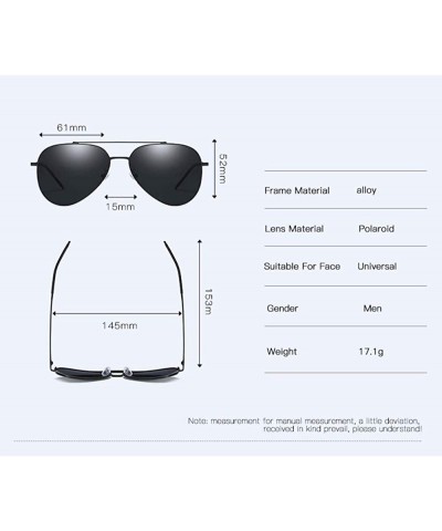 Aviator Polarizing sunglasses Classic clam glasses Polarizing driving glasses sunglasses - D - CY18Q7XULTG $58.87